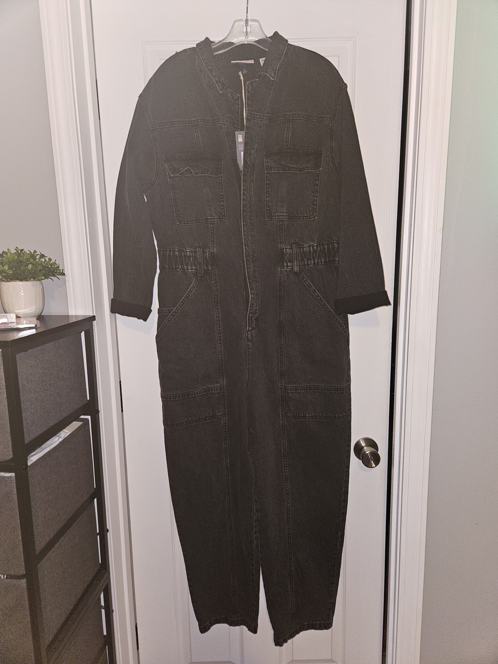 Black Denim Jumpsuit